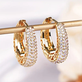 Bright Glass Hoop Earrings