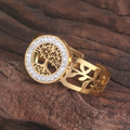 Tree of Life Bright Gold-Tone Ring