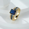 Blue and Gold-Tone Ring