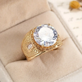 Spark Crystal Round Ring