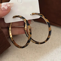 Gold-Tone Leopard Hoop Earrings