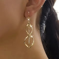 Sunbeam Spiral Earrings in Two Metal Tones