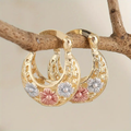 Daisy Gold-Tone Basket Earrings
