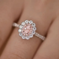 Pink Round Zirconia Ring