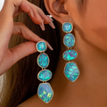 Oorhangers met blauwe opaallook