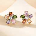 Daisy Colourful Crystal Earrings