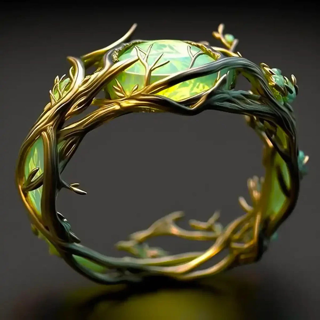 Verdant Bloom Gold-Tone Ring