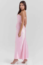 Off-shoulder korsetjurk met sweetheart-hals en rits