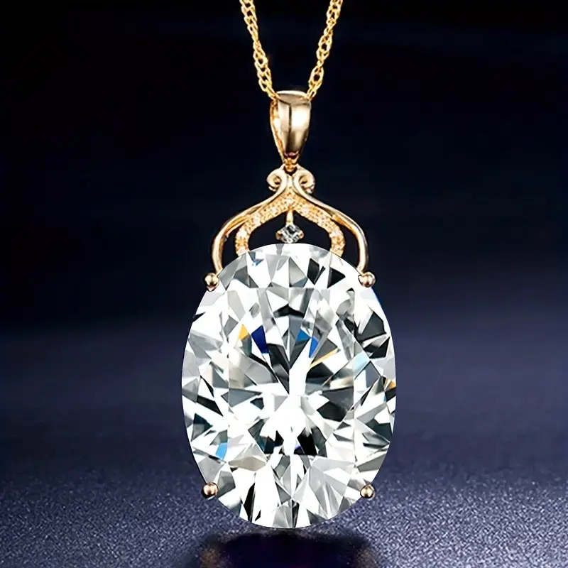 White Glass Gold-Tone Necklace