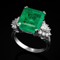 Ring met felgroene zirkonia