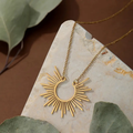 Gold-Tone Sun Necklace