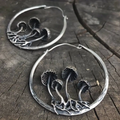 Silver-Tone Mushroom Earrings
