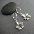 Silver-Tone Daisy Earrings