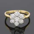 Sparkling Crystal Flower Gold-Tone Ring