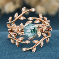 Round Green Stone Ring