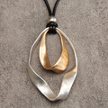 Two-Tone Pendant Necklace