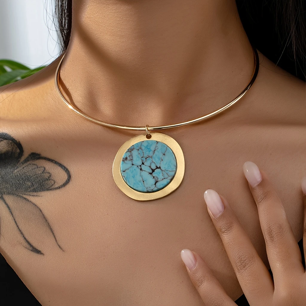 Turquoise Round Necklace