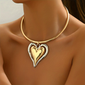 Tweekleurige ketting met harthanger
