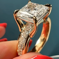 Gold-Tone Crystal Sparks Ring