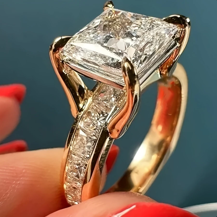 Gold-Tone Crystal Sparks Ring