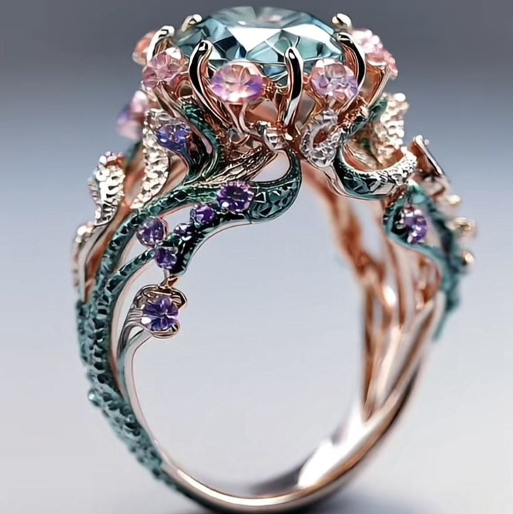 Colourful Blossom Bright Ring