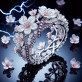 Bright Purple Floral Ring