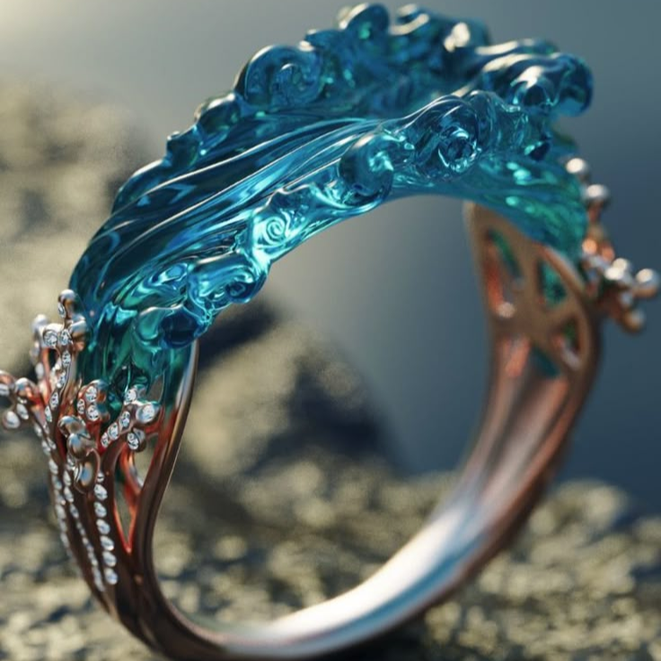 Wave Layered Silver-Tone Ring