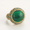 Ring met groene duinsteen