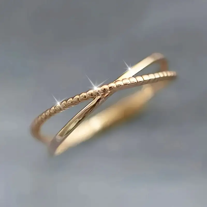 Fine Gold-Tone Cross Ring