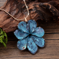 Blue Flower Gold-Tone Necklace