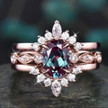 Colourful Crystal Layered Rose Ring