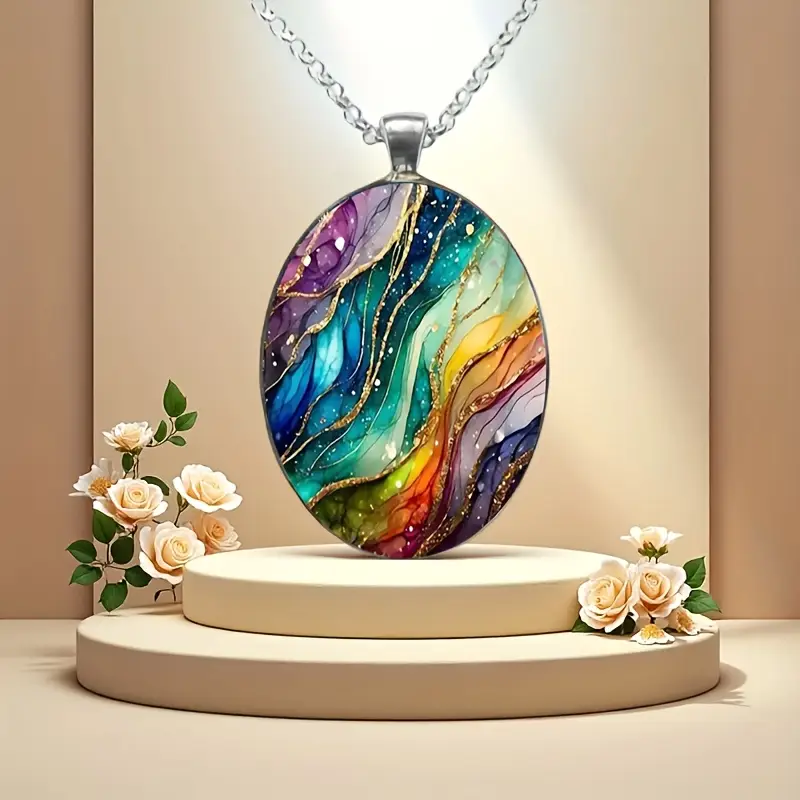 Kleurrijke ketting met ronde stenen