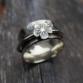 Clover Star Silver-Tone Ring