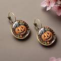 Pumpkin Print Earrings