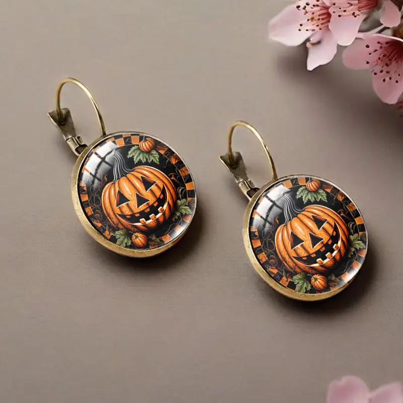 Pumpkin Print Earrings