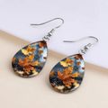 Autumn Print Drop Earrings