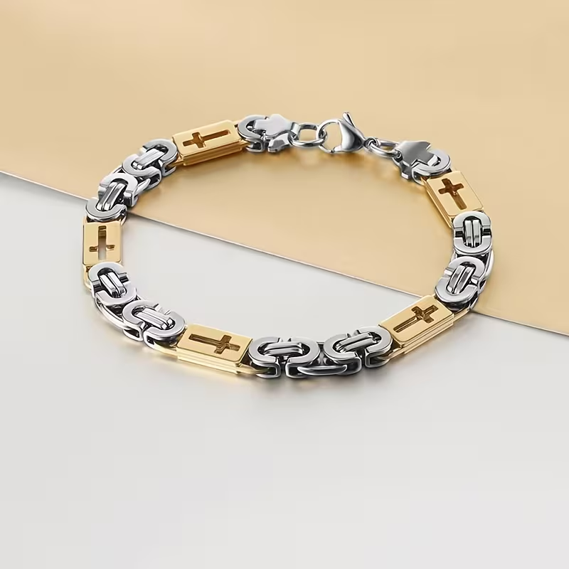 Wide Byzantine Chain Bracelet