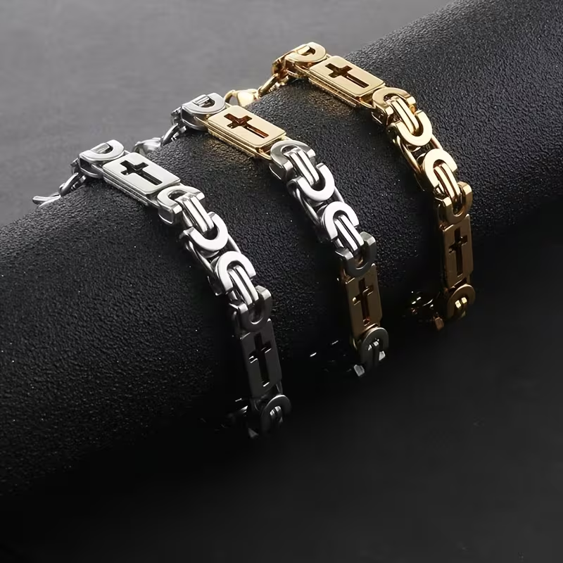 Wide Byzantine Chain Bracelet