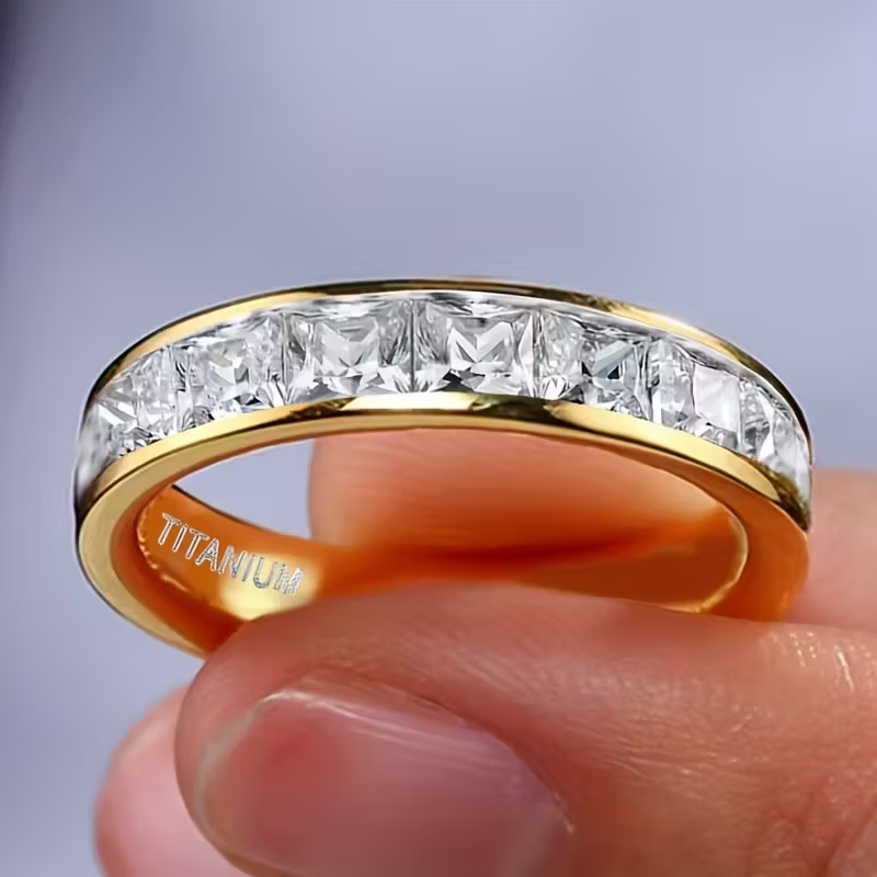 Sparkling Gold-Tone Statement Ring