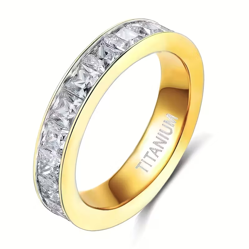 Sparkling Gold-Tone Statement Ring