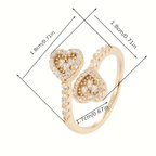 Adjustable Heart-Shaped Bright Ring