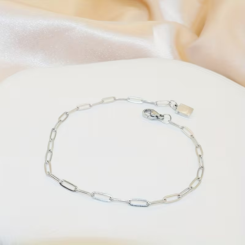 Adjustable Paperclip Chain Bracelet