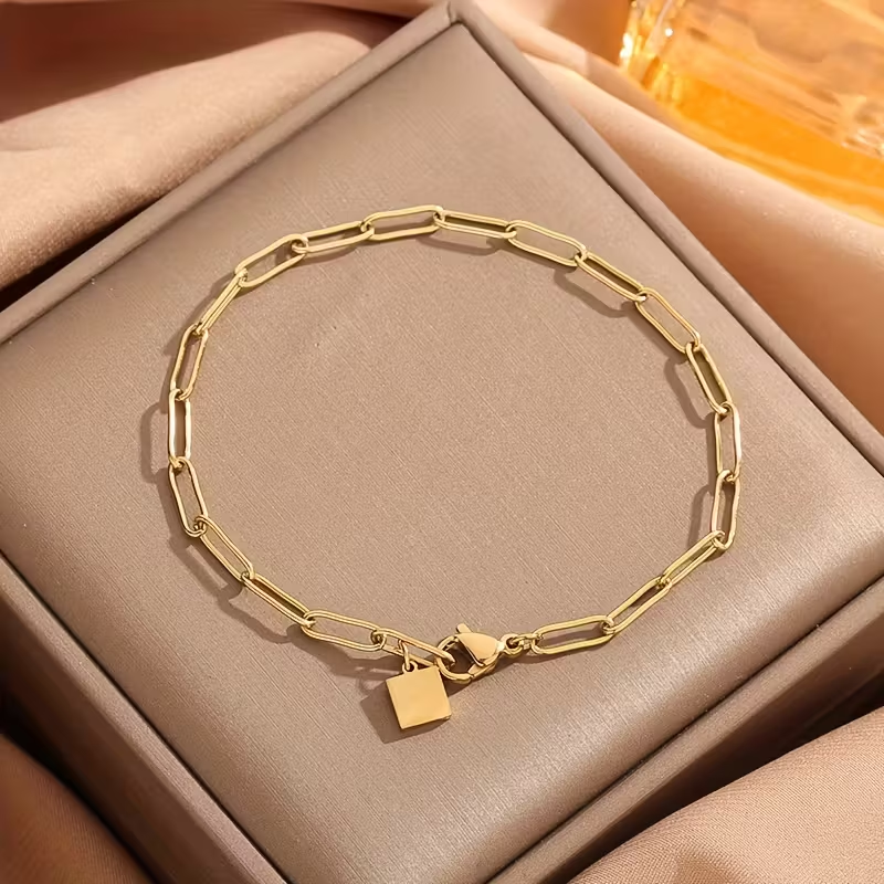 Adjustable Paperclip Chain Bracelet