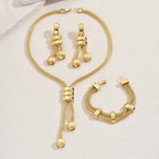 Goudkleurige mesh-oorhangers