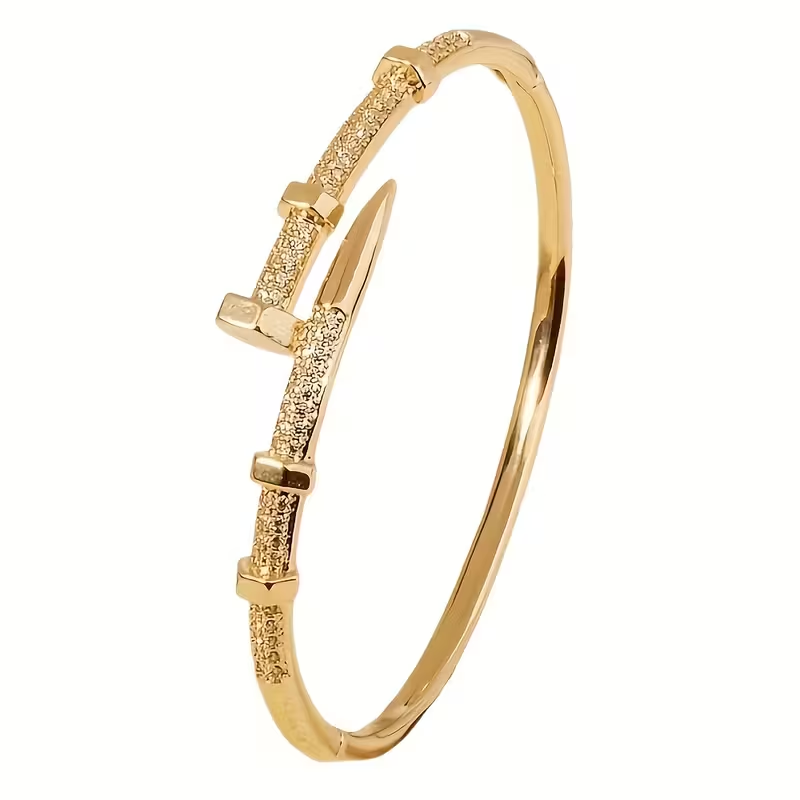 Adjustable Open Bracelet with Sparkle Detail