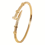 Adjustable Open Bracelet with Sparkle Detail