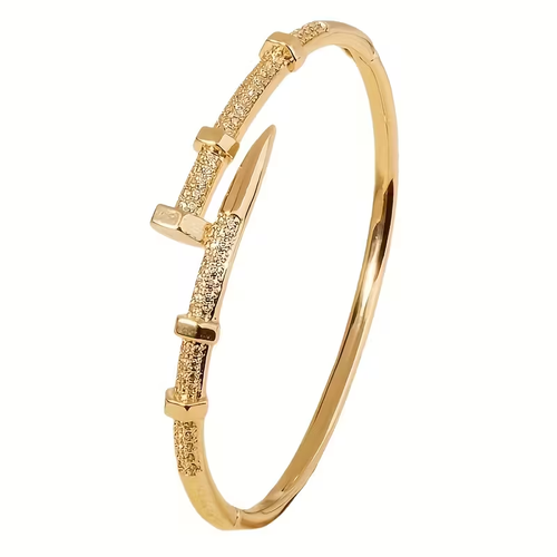 Adjustable Open Bracelet with Sparkle Detail