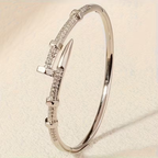 Adjustable Open Bracelet with Sparkle Detail