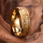 Gold-Tone Tungsten Ring