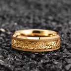 Gold-Tone Tungsten Ring